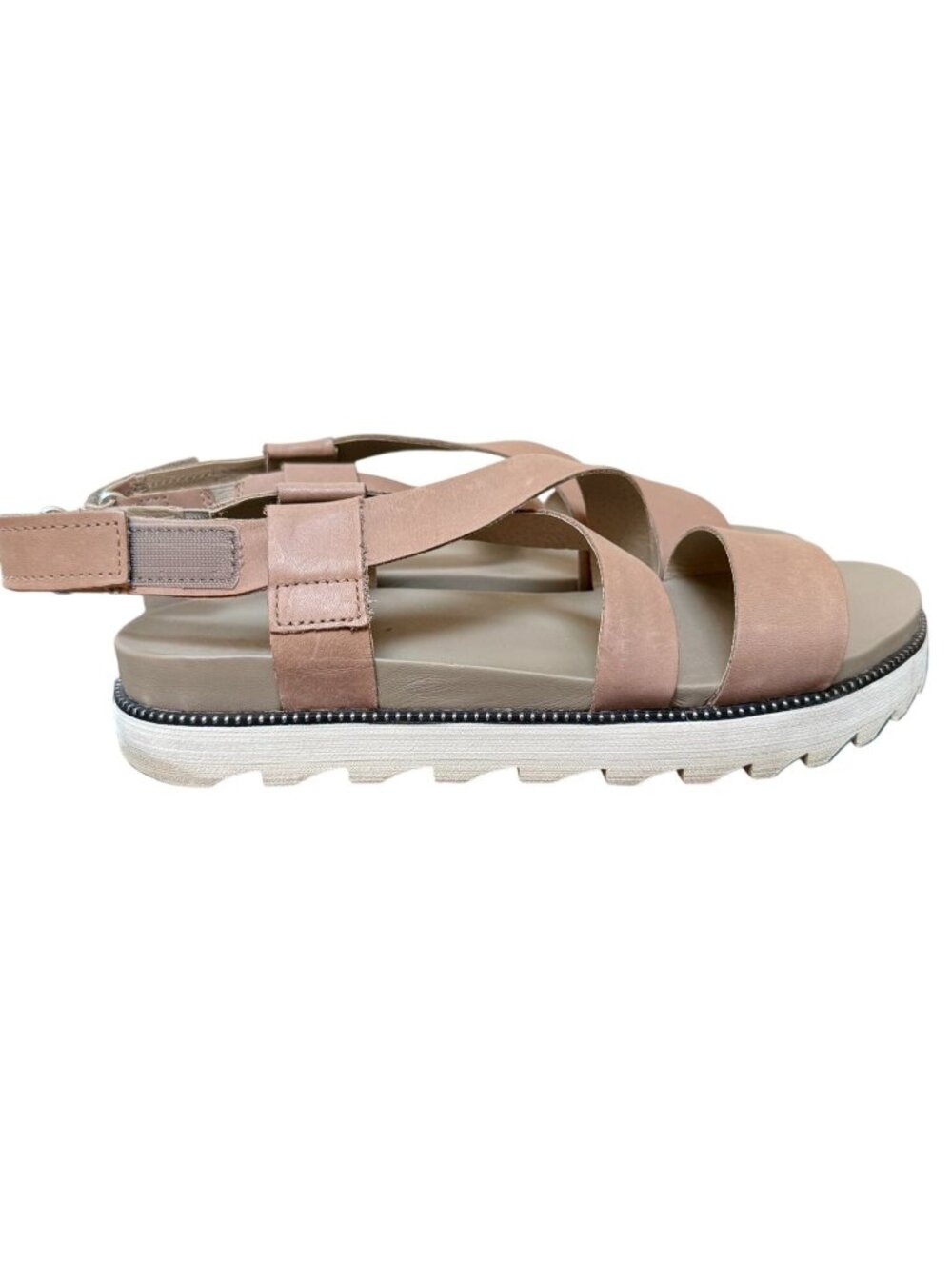 Sorel Womens Roaming Criss Cross Sandals tan leather, Size 10